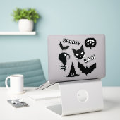 Spooky Halloween Stickers (Laptop op bureau)