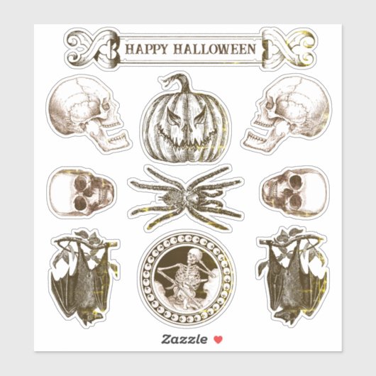 Spooky Halloween Stickers (Vel)
