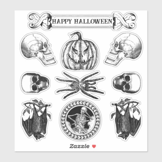 Spooky Halloween Stickers (Vel)