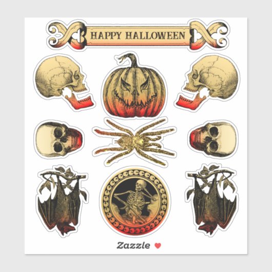 Spooky Halloween Stickers (Vel)