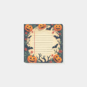 Spooky Halloween Sticky Notes met Pumpkins & Bats (Voorkant)