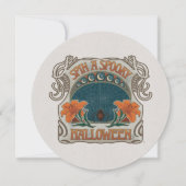 Spooky Halloween stijl donkere grillen Kaart (Voorkant)