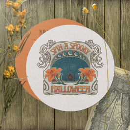 Spooky Halloween  stijl donkere grillen Kaart