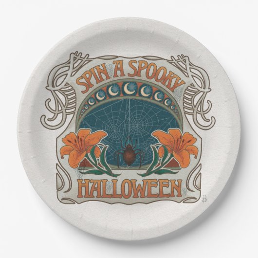 Spooky Halloween stijl Papieren Bordje (Voorkant)