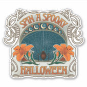 Spooky Halloween  stijl Sticker (Voorkant)