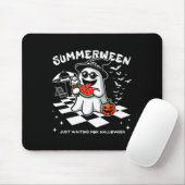 Spooky Halloween Summer Vibes Pumpkin Ghost T-shir Muismat (Met muis)