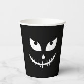 Spooky Halloween summerween black pumpkin Papieren Bekers (Achterkant)