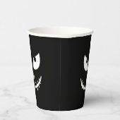 Spooky Halloween summerween black pumpkin Papieren Bekers (Rechts)