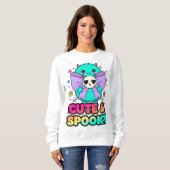 Spooky Halloween Sweatshirt with Skulls & Stars (Voorkant volledig)