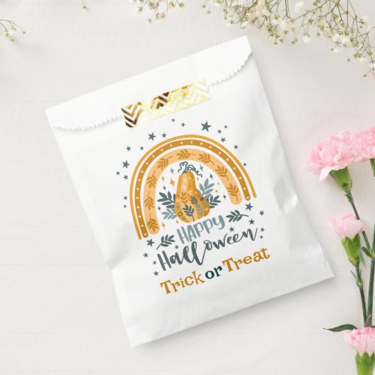 Spooky Halloween symbolen patroon Bedankzakje (Gezegeld)