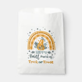 Spooky Halloween symbolen patroon Bedankzakje (Voorkant)