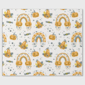 Spooky Halloween symbolen patroon Cadeaupapier (Vlak)