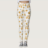 Spooky Halloween symbolen patroon Leggings (Voorkant)