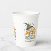 Spooky Halloween symbolen patroon Papieren Bekers (Achterkant)