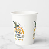 Spooky Halloween symbolen patroon Papieren Bekers (Voorkant)