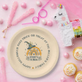 Spooky Halloween symbolen patroon Papieren Bordje (Feest)