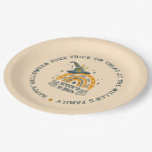 Spooky Halloween symbolen patroon Papieren Bordje (Gekanteld)