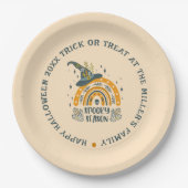 Spooky Halloween symbolen patroon Papieren Bordje (Voorkant)