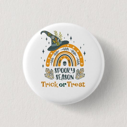 Spooky Halloween symbolen patroon Ronde Button 3,2 Cm (Voorkant)