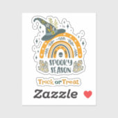 Spooky Halloween symbolen patroon Sticker (Vel)