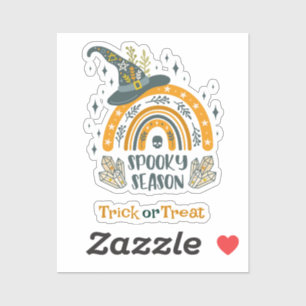 Spooky Halloween symbolen patroon Sticker