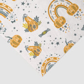 Spooky Halloween symbolen patroon Tissuepapier (Detail)