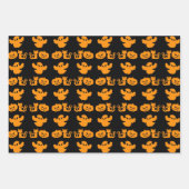 Spooky Halloween Symbols BOO Jack O Lantern Moon Inpakpapier Vel (Voorkant 3)