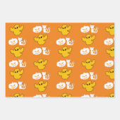 Spooky Halloween Symbols BOO Jack O Lantern Moon Inpakpapier Vel (Voorkant)