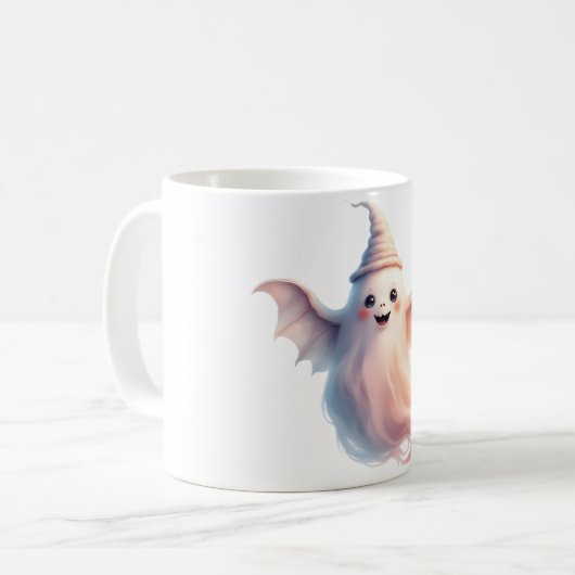 Spooky Halloween T-Shirt - Funny Ghost Koffiemok (Voorkant links)