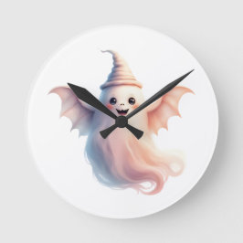 Spooky Halloween T-Shirt - Funny Ghost Ronde Klok