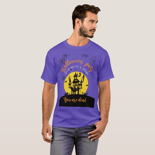 Spooky Halloween T-Shirt – Haunted House & Ghostly (Voorkant volledig)