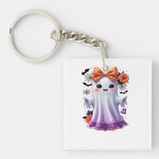 Spooky Halloween T-Shirt – Leuk & eng grafisch T-s Sleutelhanger (voorkant)