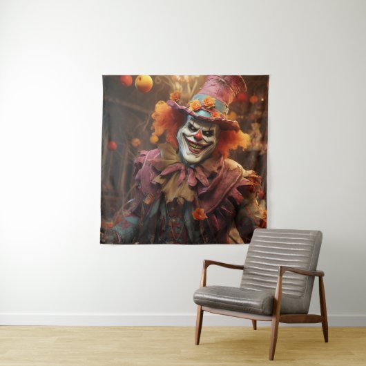 Spooky Halloween Tapestry Wandkleed (In situ)