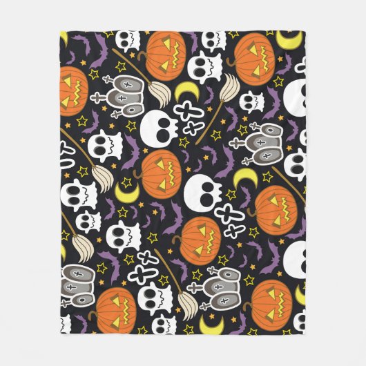Spooky Halloween: thema achtergrond ontwerp. Fleece Deken (Voorkant)