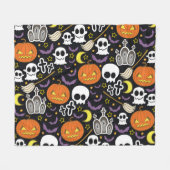 Spooky Halloween: thema achtergrond ontwerp. Fleece Deken (Voorkant (Horizontaal))