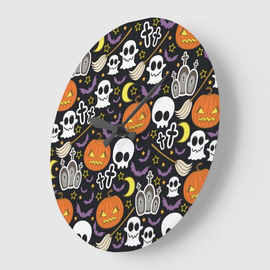 Spooky Halloween: thema achtergrond ontwerp. Grote Klok (Hoek)