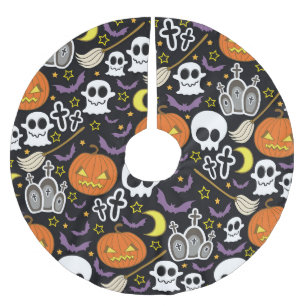 Spooky Halloween: thema achtergrond ontwerp. Kerstboom Rok