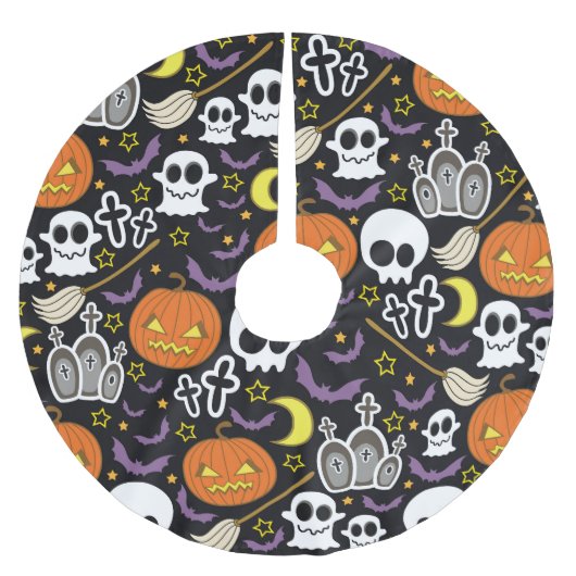Spooky Halloween: thema achtergrond ontwerp. Kerstboom Rok (Voorkant)