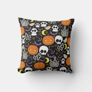 Spooky Halloween: thema achtergrond ontwerp. Kussen