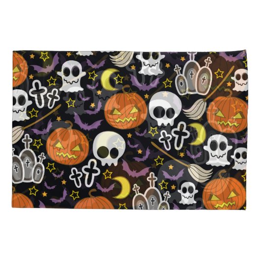 Spooky Halloween: thema achtergrond ontwerp. Kussensloop (Achterkant)