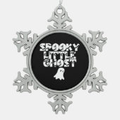 Spooky Halloween Tin Sneeuwvlok Ornament (Voorkant)