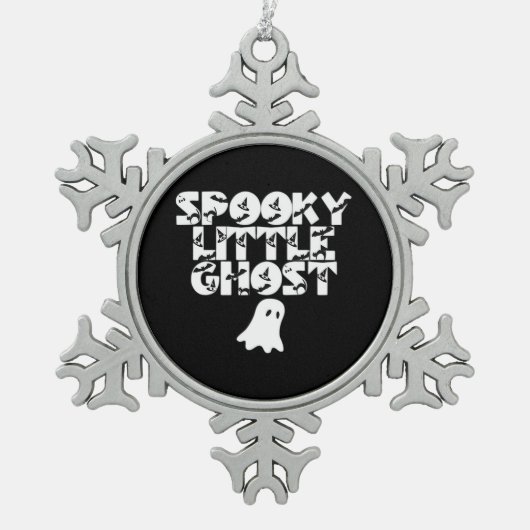 Spooky Halloween Tin Sneeuwvlok Ornament (Voorkant)