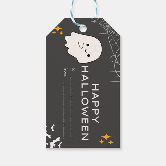 Spooky Halloween Treat Label Cadeaulabel (Voorkant)