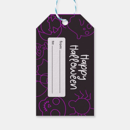 Spooky Halloween Treat Label Cadeaulabel (Voorkant)