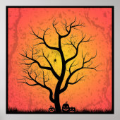Spooky Halloween Tree Poster (Voorkant)