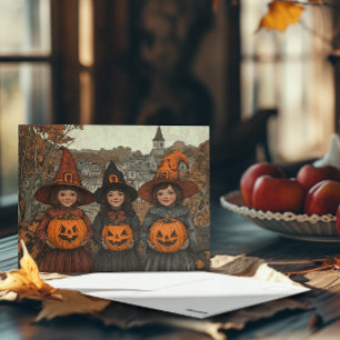 Spooky Halloween Trick or treat Briefkaart
