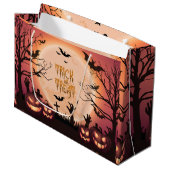 Spooky Halloween Trick or treat Sunset Design Groot Cadeauzakje (Voorkant Gekanteld)