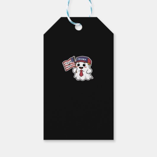 Spooky, Halloween, truc of stem, ik krijg altijd G Cadeaulabel (Voorkant)