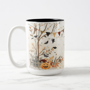 Spooky Halloween Two-Tone Mok - 15 oz Herfst.