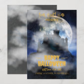 Spooky Halloween uitnodiging, Boo Halloween Party Kaart (Voorkant / Achterkant)